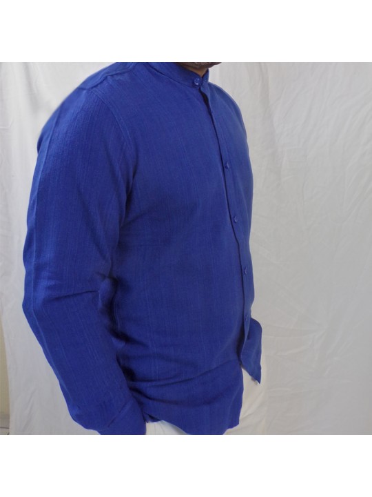 Chemise manches longues Col Mao 100% Coton Bio Faso dan Fani