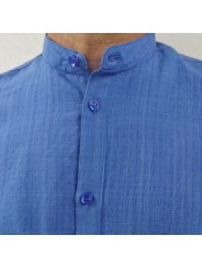 Chemise manches longues Col Mao 100% coton Bio