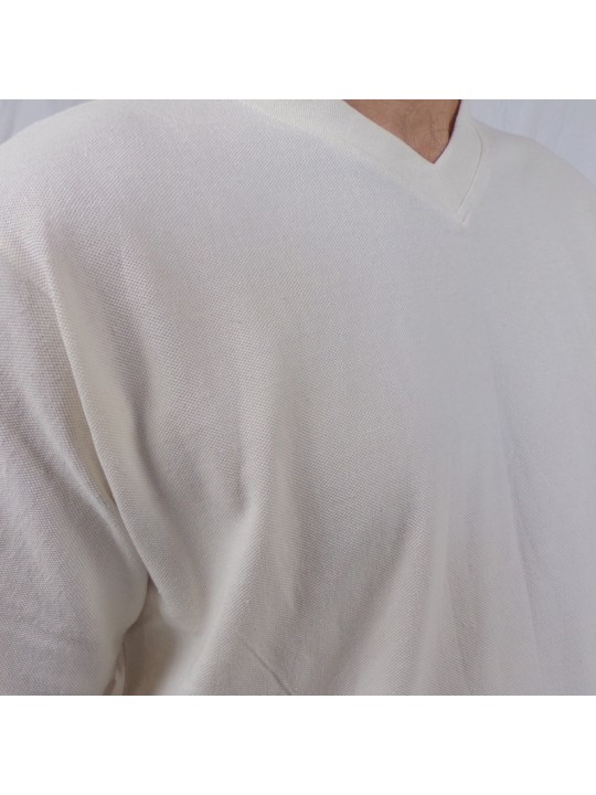 T Shirt Blanc Faso Dan Fani Col en V