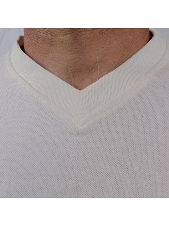 T Shirt Blanc Faso Dan Fani Col en V