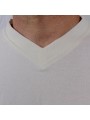 T Shirt Blanc Faso Dan Fani Col en V