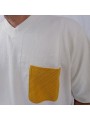 T Shirt Blanc Faso Dan Fani Col en V