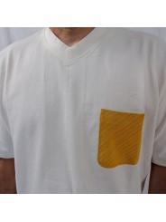 T Shirt Blanc Faso Dan Fani Col en V