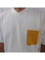 T Shirt Blanc Faso Dan Fani Col en V