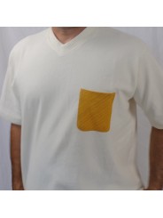 T Shirt Blanc Faso Dan Fani Col en V