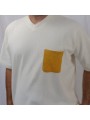 T Shirt Blanc Faso Dan Fani Col en V