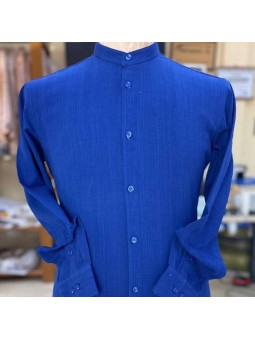 Chemise manches longues Col Mao 100% Coton Bio Faso dan Fani