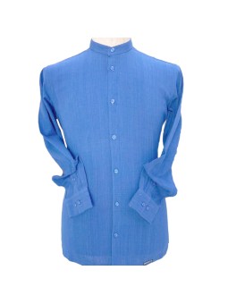 Chemise manches longues Col Mao 100% coton Bio