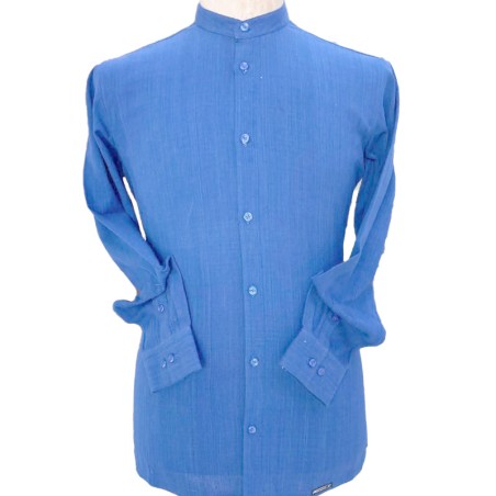 Chemise manches longues Col Mao 100% coton Bio