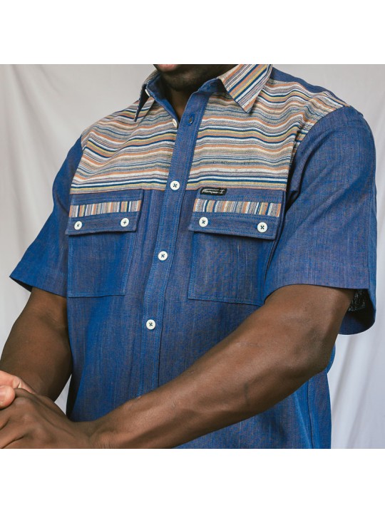 Chemise manches courtes 100% coton bio